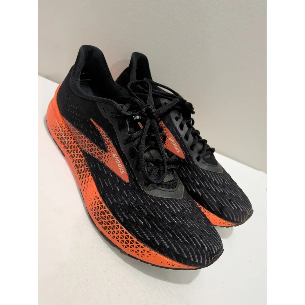 Brooks Hyperion Tempo Mens Sz 11 Black Orange Running Shoes Road Trainer